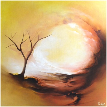 "Fin du monde" huile (40x40cm) (n°h05) :  160 €